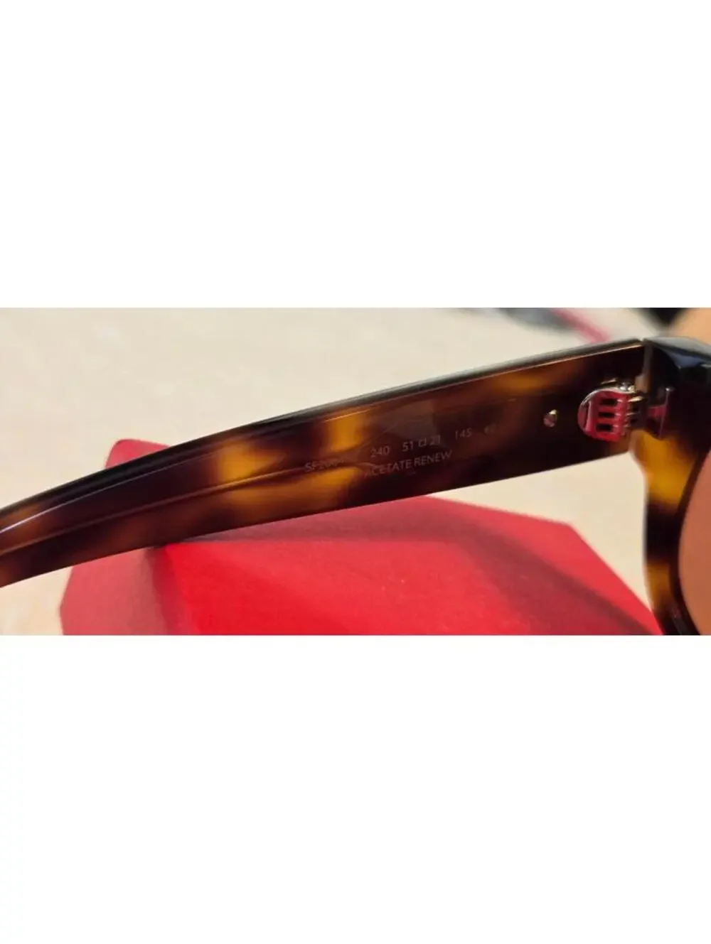 NEW Ferragamo Tortoise Brown Square Sunglasses, SF2064SE 240, Italy